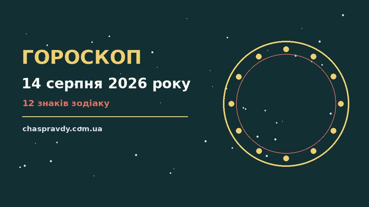 Гороскоп на 14 серпня 2026 року: головні підказки дня про настрій, справи та гроші