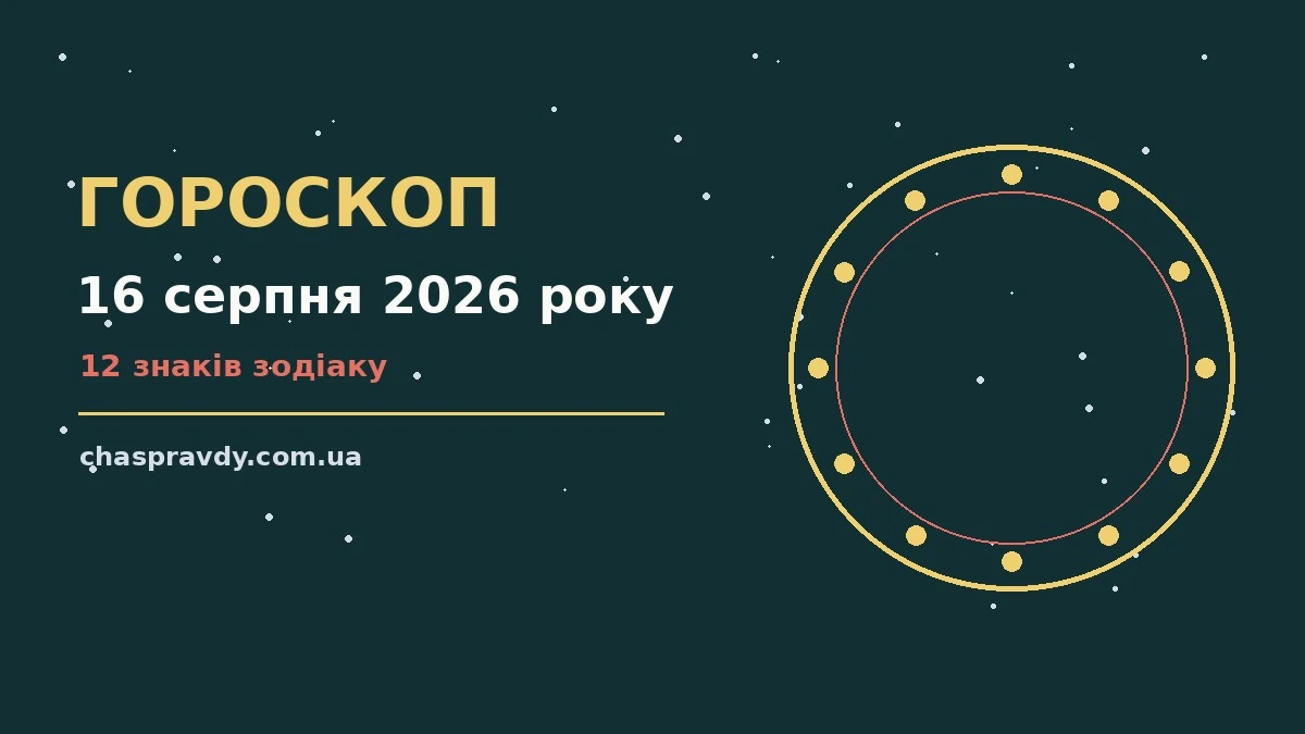 Гороскоп на 16 серпня 2026 року: головні підказки дня про настрій, справи та гроші