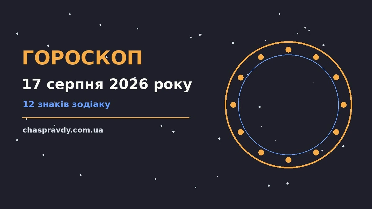 Гороскоп на 17 серпня 2026 року: головні підказки дня про настрій, справи та гроші