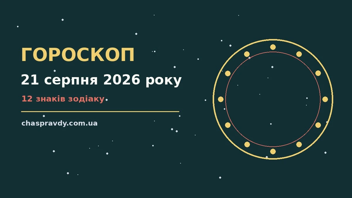 Гороскоп на 21 серпня 2026 року: головні підказки дня про настрій, справи та гроші