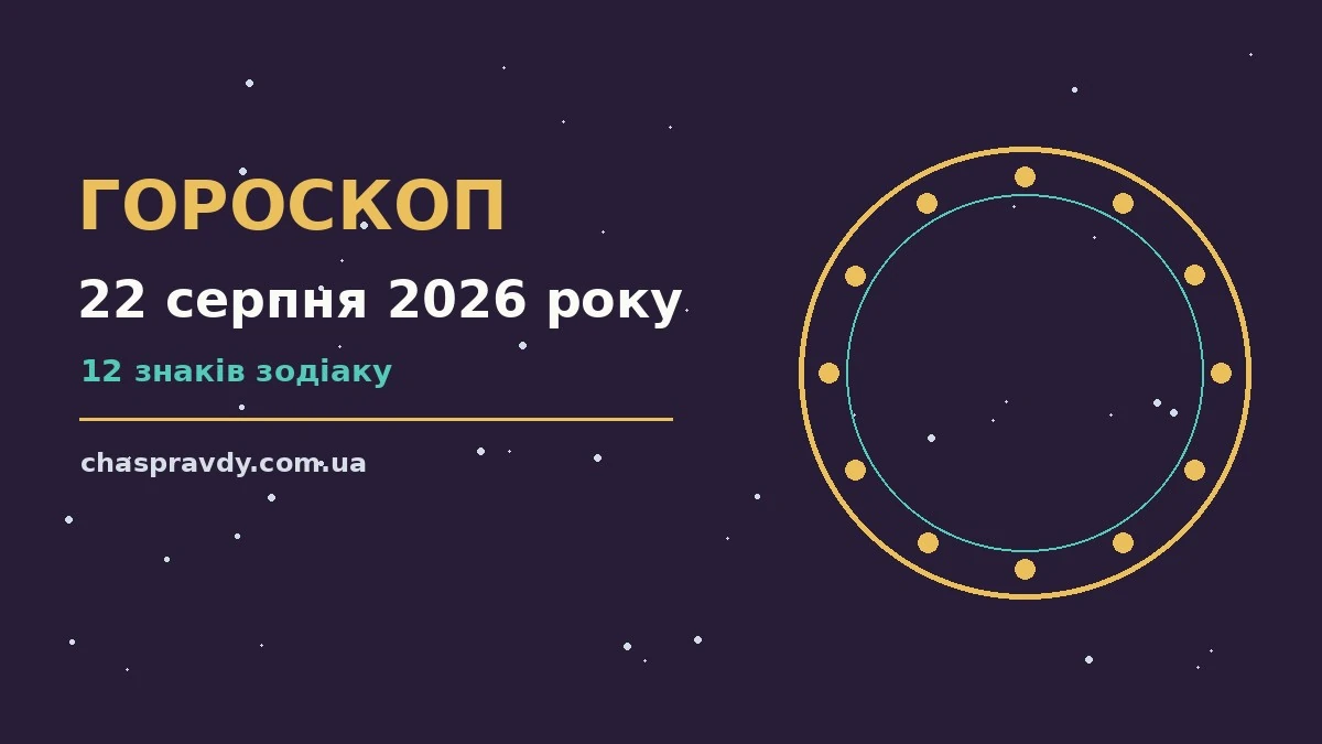 Гороскоп на 22 серпня 2026 року: головні підказки дня про настрій, справи та гроші