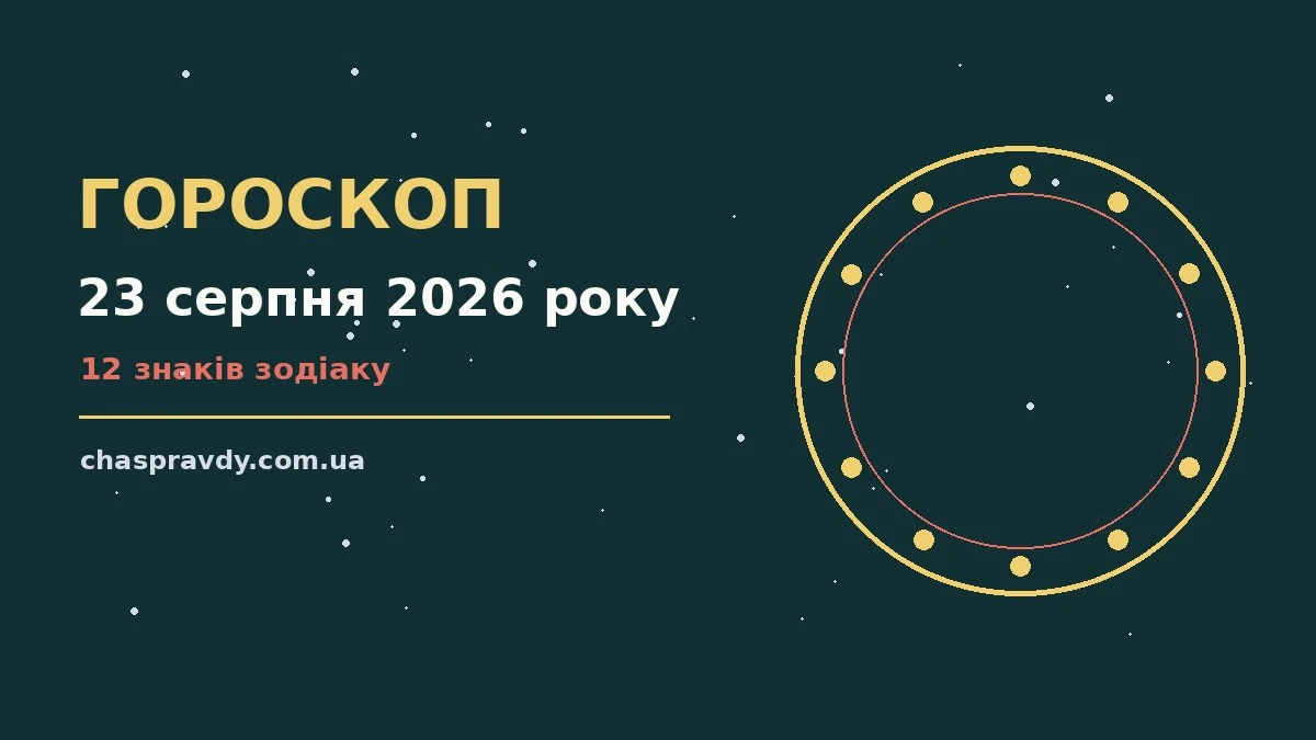 Гороскоп на 23 серпня 2026 року: головні підказки дня про настрій, справи та гроші
