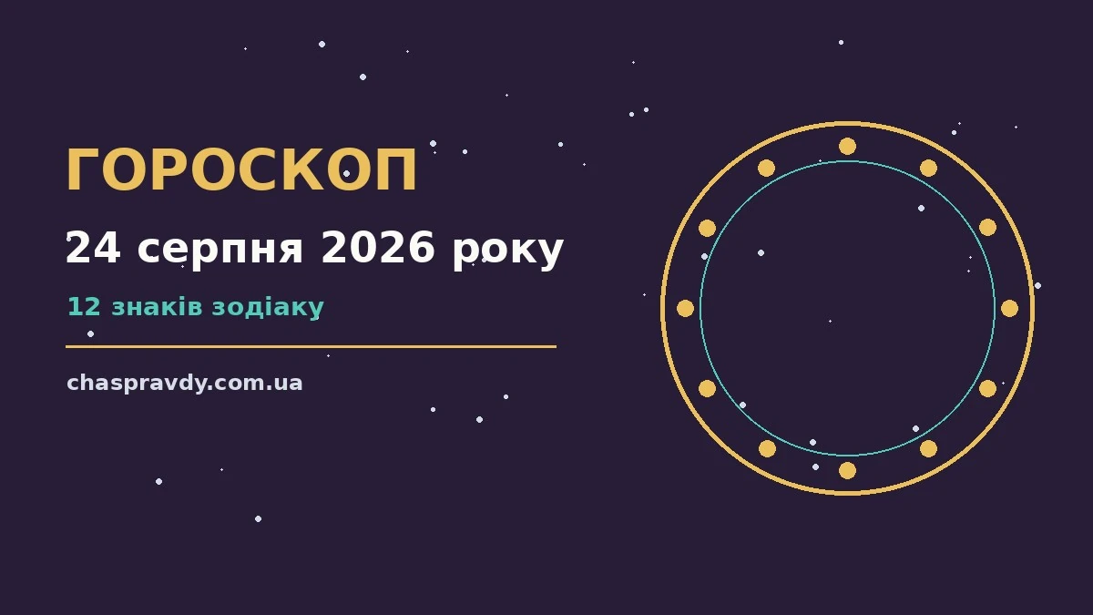 Гороскоп на 24 серпня 2026 року: головні підказки дня про настрій, справи та гроші