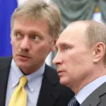 Дмитро Пєсков під час брифінгу в Кремлі