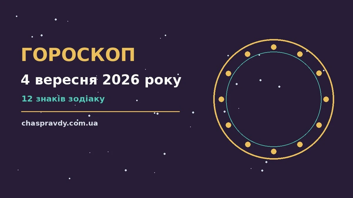 Гороскоп на 4 вересня 2026 року: головні підказки дня про настрій, справи та гроші