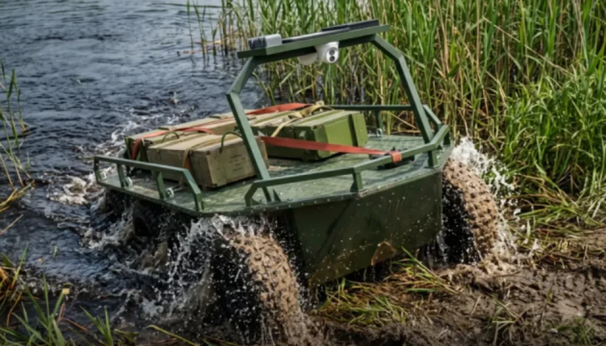 НРК-амфібія ЗСУ вперше подолав понад 40 км сушею і водою під час логістичної місії