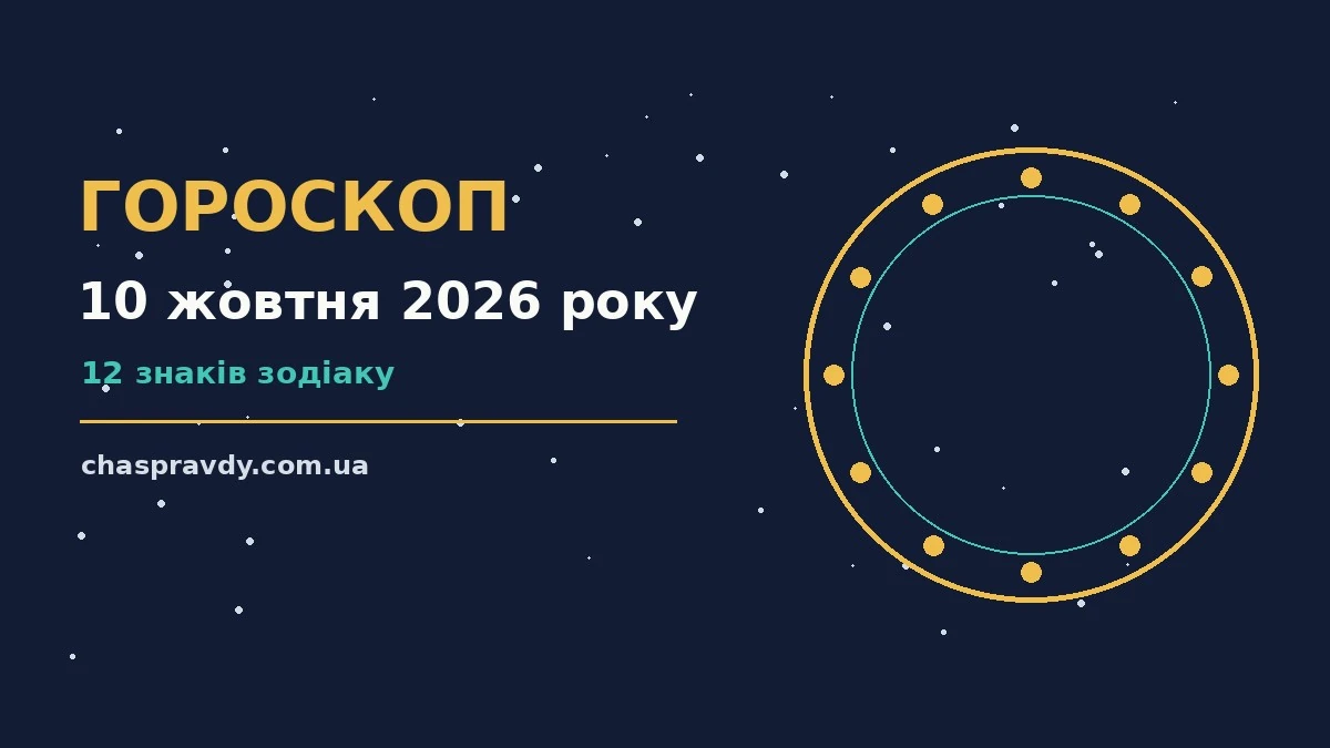 Гороскоп на 10 жовтня 2026 року: головні підказки дня про настрій, справи та гроші