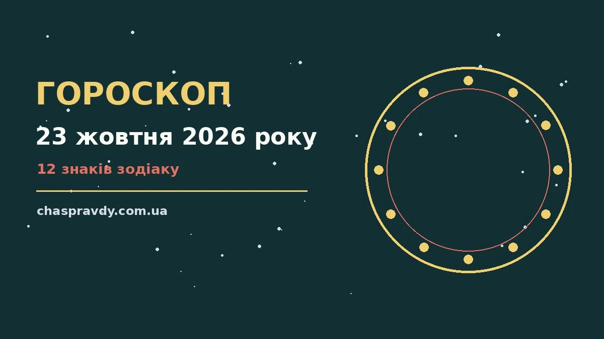 Гороскоп на 23 жовтня 2026 року: головні підказки дня про настрій, справи та гроші