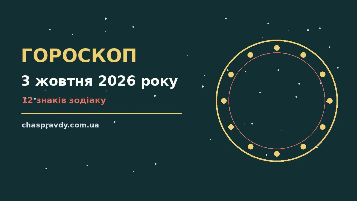 Гороскоп на 3 жовтня 2026 року: головні підказки дня про настрій, справи та гроші