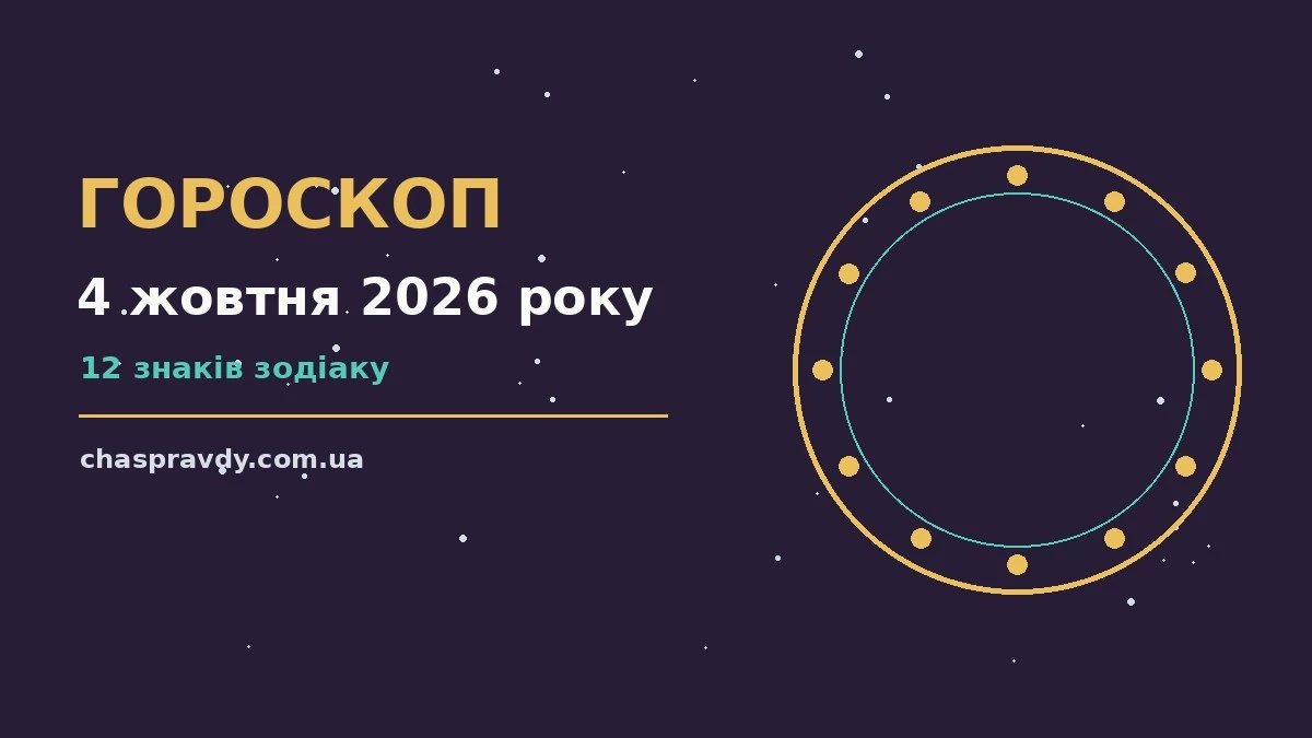 Гороскоп на 4 жовтня 2026 року: головні підказки дня про настрій, справи та гроші