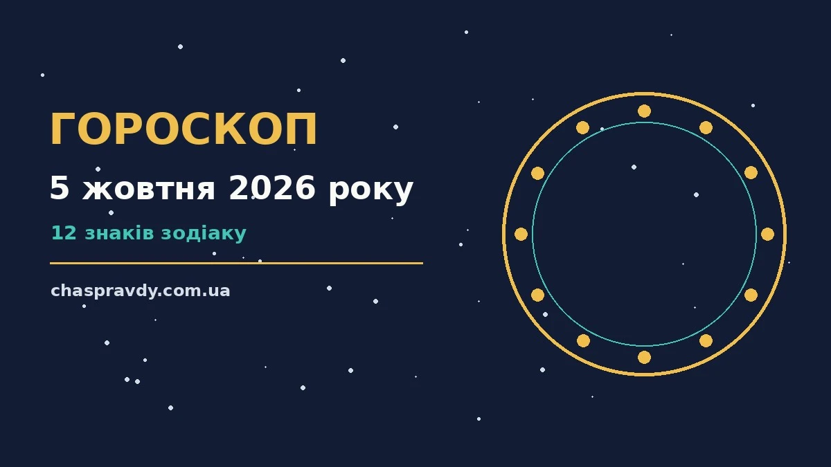 Гороскоп на 5 жовтня 2026 року: головні підказки дня про настрій, справи та гроші
