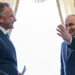 Володимир Путін та Стів Віткофф у Костянтинівському палаці 21 жовтня 2026 року